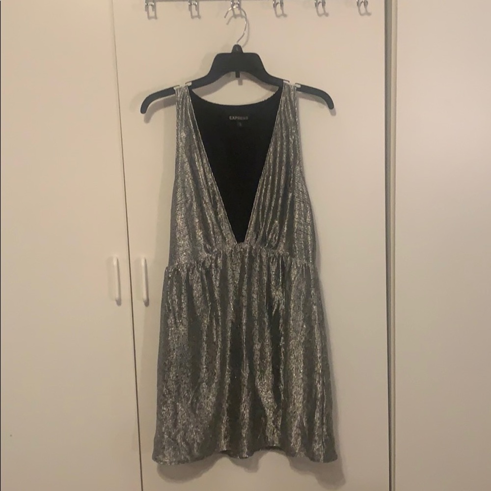 Express deep V-neck dress